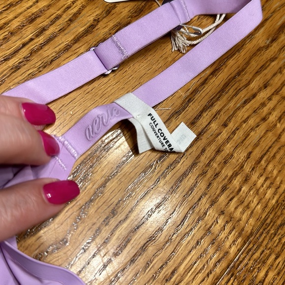 Aerie Smoothez Bra Mesh Unlined Full Coverage Light Purple Size 34D - Picture 5 of 7